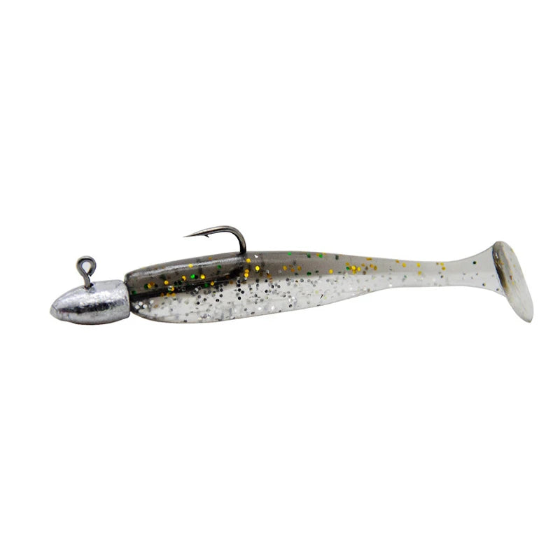 3.2g 6.2cm T-tail Soft Fishing Bait Matched With Head Hooks Artificial Wobblers Swimbait Fishing Tackles For Bass Pike Pesca