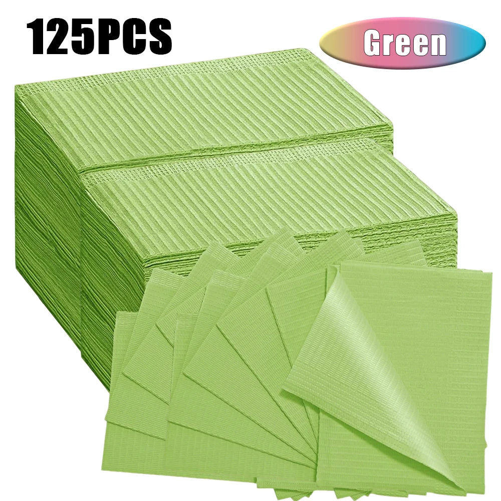 5-125pcs Disposable Waterproof Tattoo Bibs 10 Colors Tattoo Clean Wipes Pad Table Covers Patient Dental Napkins Accessories