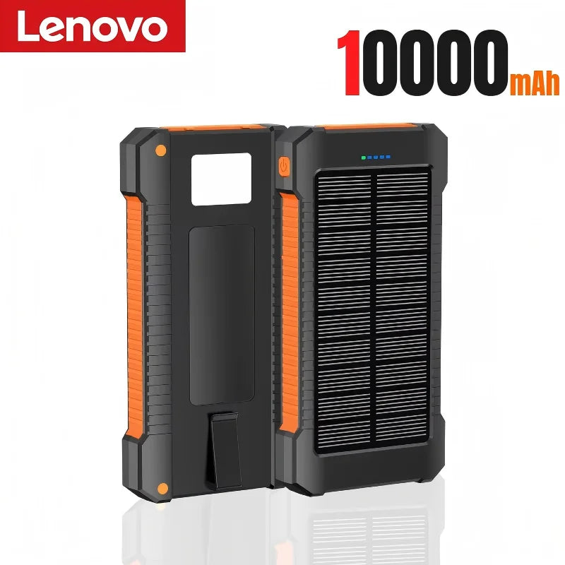 Lenovo 200000mah Solar Power Bank Portable Large Capacity Super Fast Charging Outdoor External Battery For iPhone Samsung Huawei