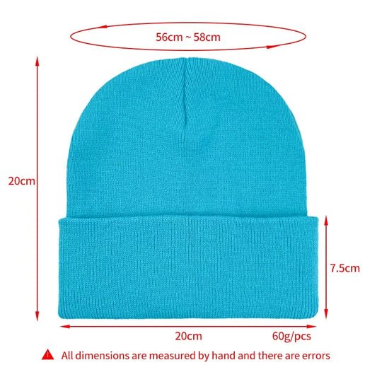 Anpassningsbar Stickad Mössa Grossist – 13 Färger + Valfri Färg Akryl Unisex Eget Logotryck Vinter 12–200 st Profilkläder