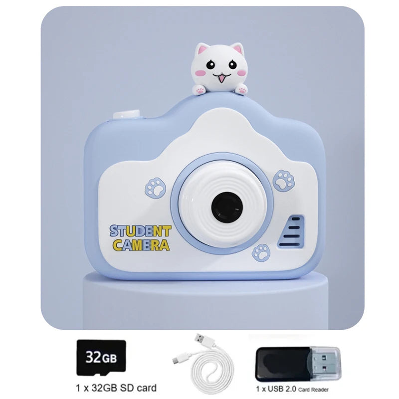 Super Cute Children Camera Kids Educational Toy Children Baby Birthday Digital Camera 1080P Video Camera With Free Gift For Girl