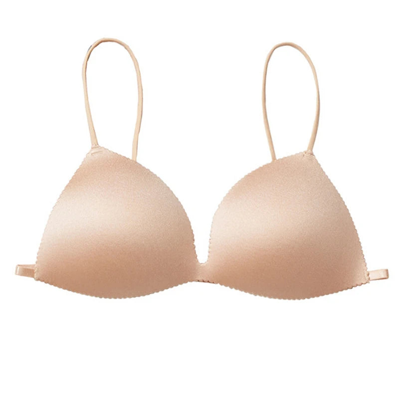 Women Seamless Bra Sexy No Wire Push Up Underwear Girls Students Breathable Thin 2 Colors Bras Female's Bra Breathable Gathered