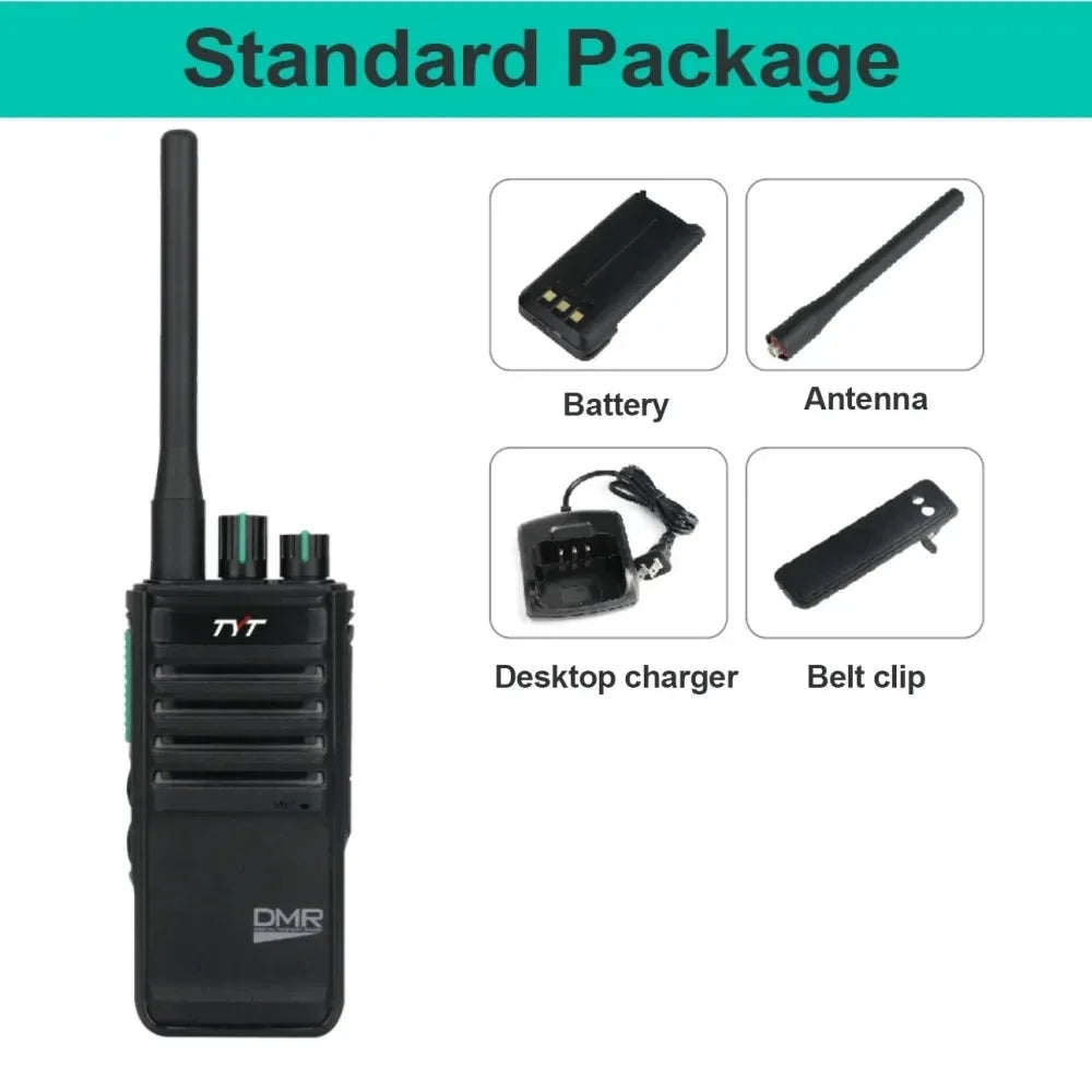 TYT MD-795 DMR Digital Walkie Talkie UHF 400-470MHz 4W/1W 64 Channels Voice Encryption Two Way Radio Long Range