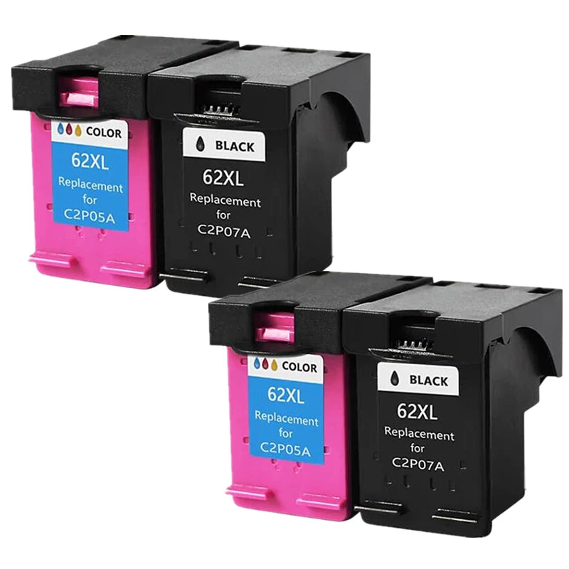 62XL Bläckpatron Kompatibel för HP 62 XL Envy 5540 5640 7640 5646 5541 5740 5742 5745 200 250 Skrivare