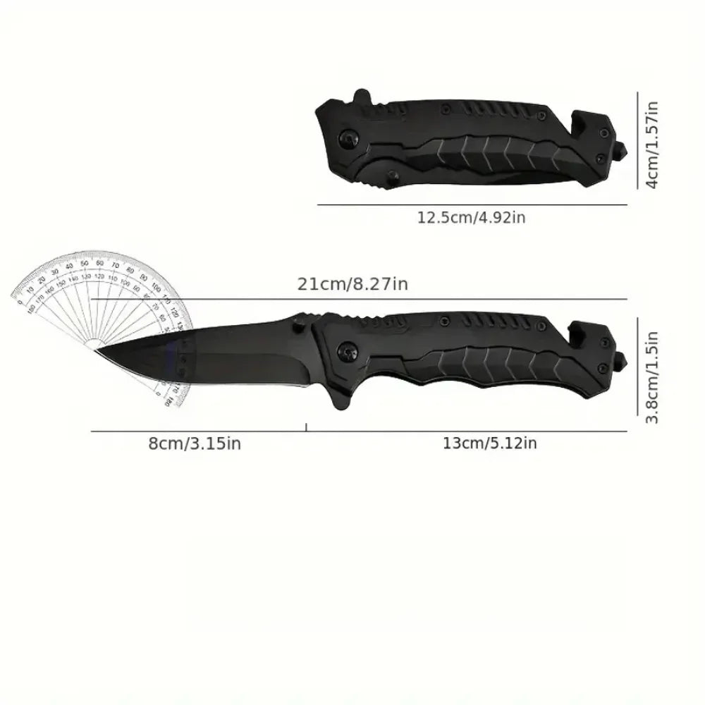 Outdoor portable folding knife - Multi-purpose high-hardness stainless steel wilderness survival knife