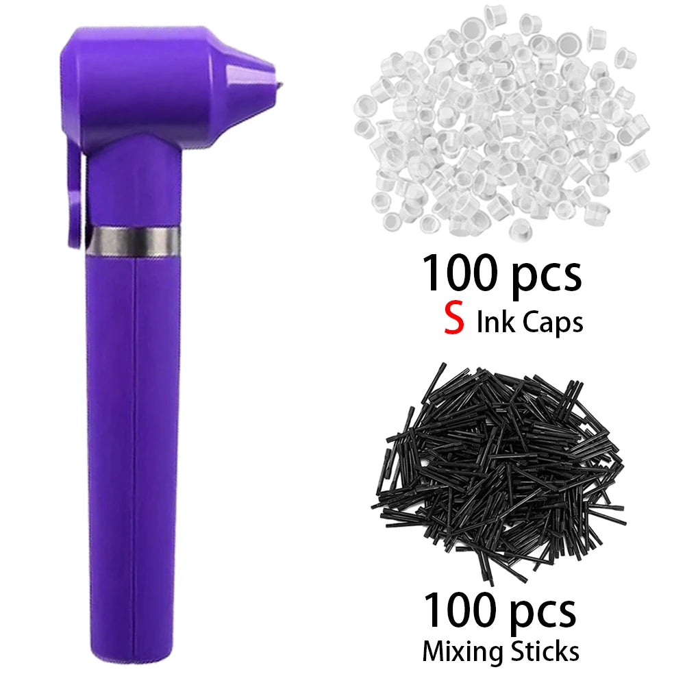 Tattoo Pigment Mixer Machine Tattoo Ink Mixer Kit with 100Pcs Mixing Sticks and 100pcs tattoo ink cups (S /M /L )Tattoo supplies