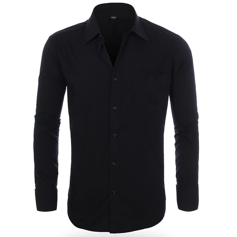 Herrskjorta Plus Size – Randig Business Casual Slim Fit för Herr 2026