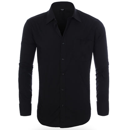 Herrskjorta Plus Size – Randig Business Casual Slim Fit för Herr 2026