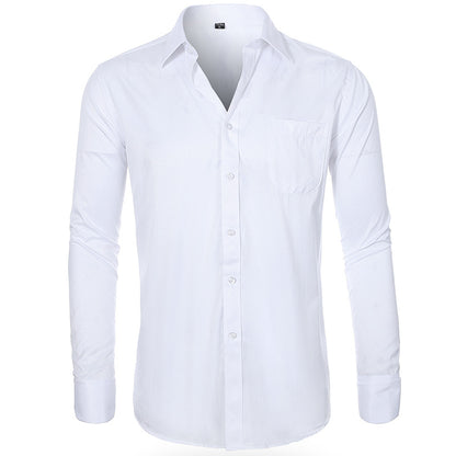 Herrskjorta Plus Size – Randig Business Casual Slim Fit för Herr 2026