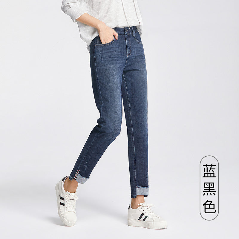 Damjeans Hög Midja Loose Fit – Harlan Carrot Cropped Stretch Street Style 2 Färger 25–34 2026