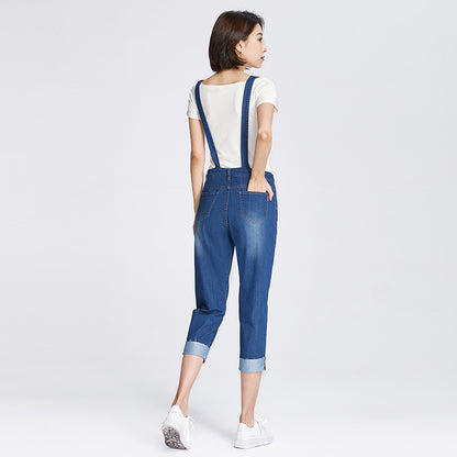 Dambyxor Hängslen Denim Harlem Hög Midja Loose Indigo för Dam 2026