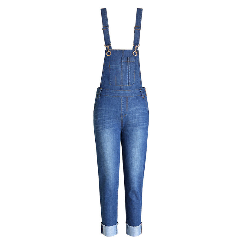 Dambyxor Hängslen Denim Harlem Hög Midja Loose Indigo för Dam 2026