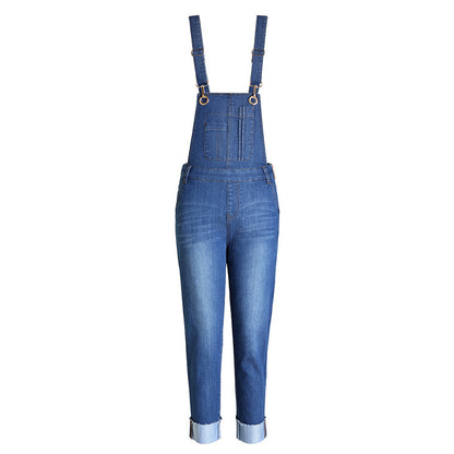Dambyxor Hängslen Denim Harlem Hög Midja Loose Indigo för Dam 2026