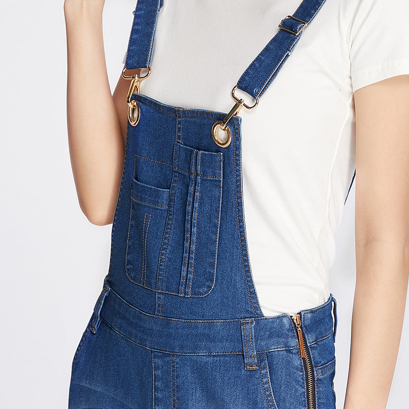 Dambyxor Hängslen Denim Harlem Hög Midja Loose Indigo för Dam 2026