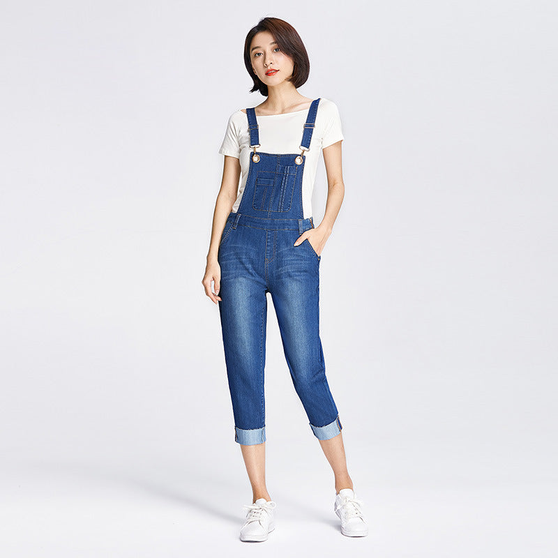 Dambyxor Hängslen Denim Harlem Hög Midja Loose Indigo för Dam 2026