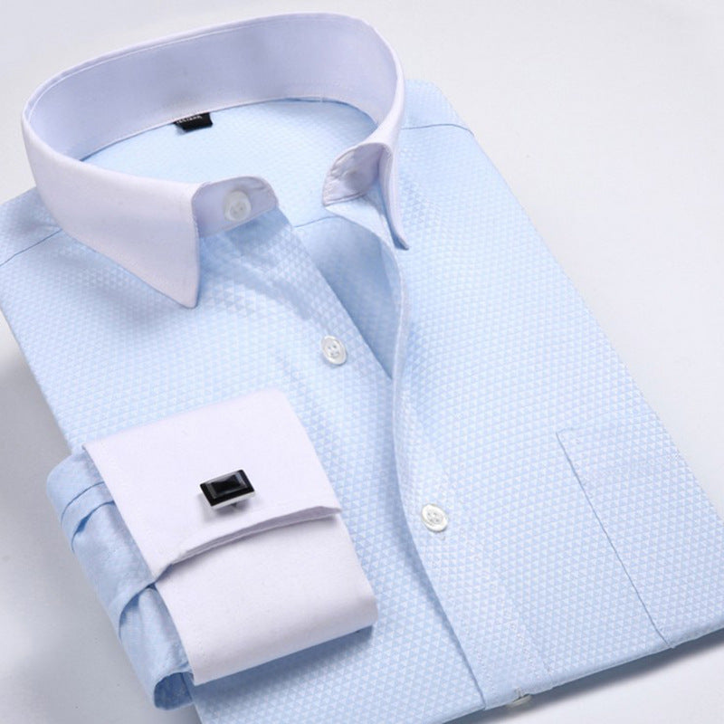 Herrskjorta Plus Size – Randig Business Casual Slim Fit för Herr 2026