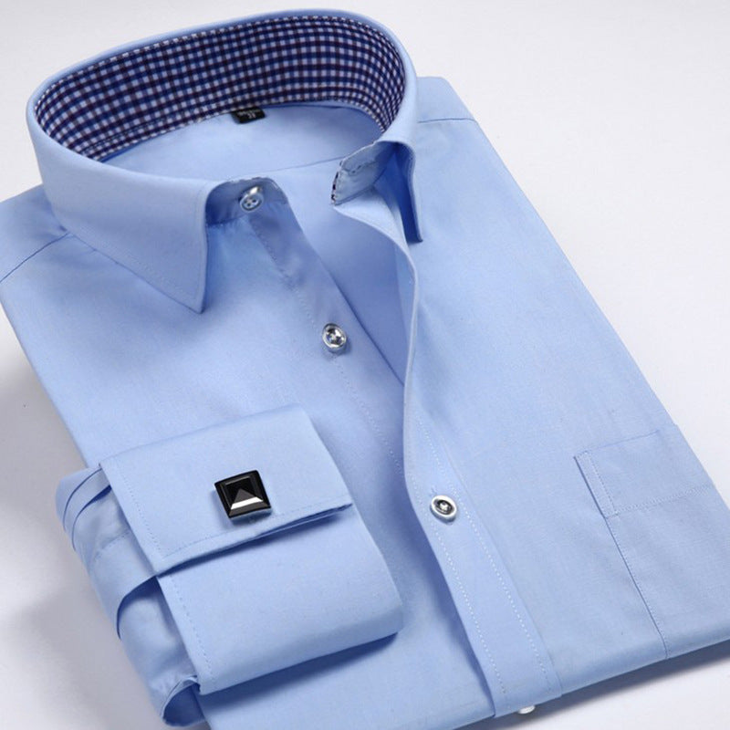 Herrskjorta Plus Size – Randig Business Casual Slim Fit för Herr 2026