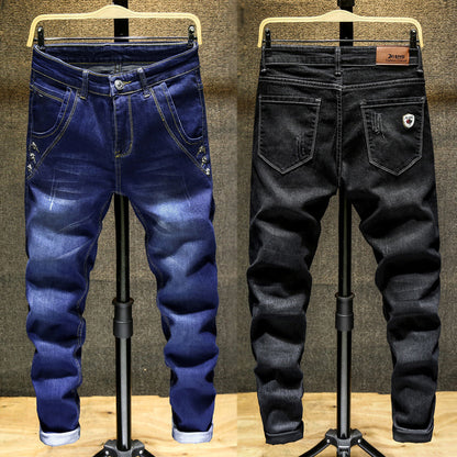 Herrjeans Koreansk Stil Slim Fit Stretch – Skinny Pencil Mellanhög Midja 6 Färger 28–36 2026