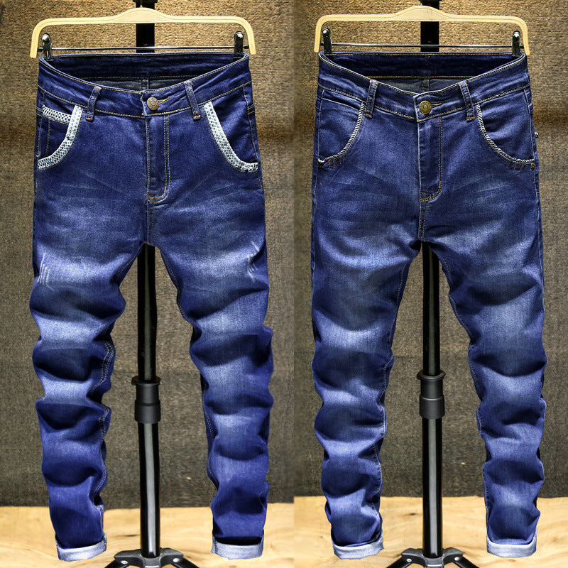 Herrjeans Koreansk Stil Slim Fit Stretch – Skinny Pencil Mellanhög Midja 6 Färger 28–36 2026