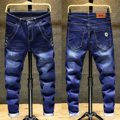 Herrjeans Koreansk Stil Slim Fit Stretch – Skinny Pencil Mellanhög Midja 6 Färger 28–36 2026