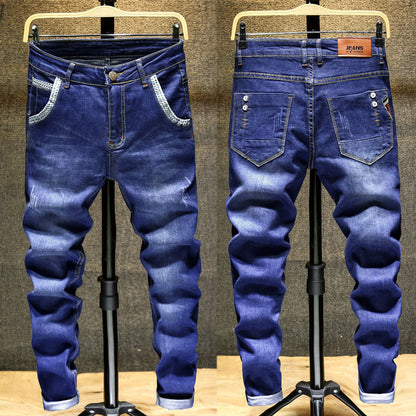 Herrjeans Koreansk Stil Slim Fit Stretch – Skinny Pencil Mellanhög Midja 6 Färger 28–36 2026