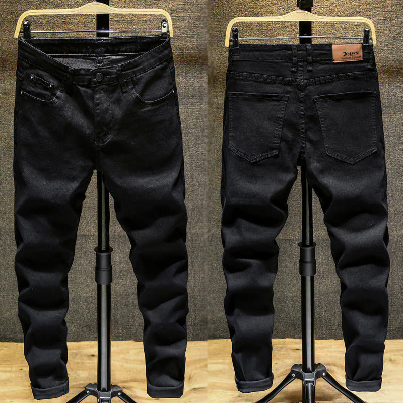 Herrjeans Koreansk Stil Slim Fit Stretch – Skinny Pencil Mellanhög Midja 6 Färger 28–36 2026