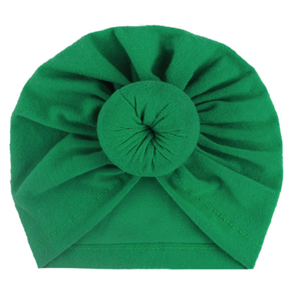 Babyturbanhatt med Knut – Enfärgad Andningsbar Varm Vindtät 11 Färger Unisex 1–2 År x-18129 2026