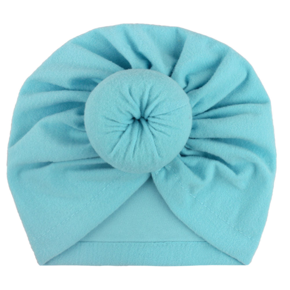 Babyturbanhatt med Knut – Enfärgad Andningsbar Varm Vindtät 11 Färger Unisex 1–2 År x-18129 2026