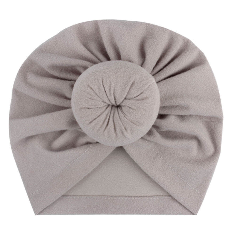 Babyturbanhatt med Knut – Enfärgad Andningsbar Varm Vindtät 11 Färger Unisex 1–2 År x-18129 2026