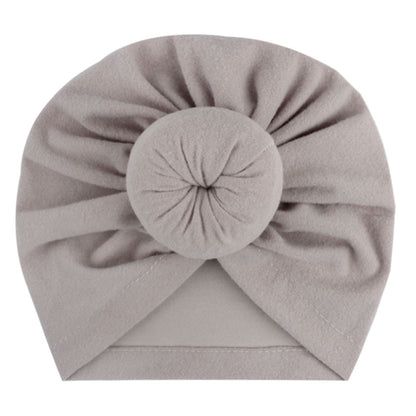 Babyturbanhatt med Knut – Enfärgad Andningsbar Varm Vindtät 11 Färger Unisex 1–2 År x-18129 2026