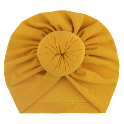 Babyturbanhatt med Knut – Enfärgad Andningsbar Varm Vindtät 11 Färger Unisex 1–2 År x-18129 2026