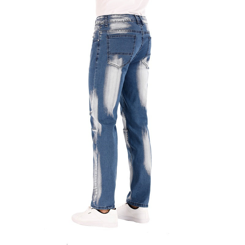 Herrjeans Straight Fit Stretch – Tvättad Vintage Denim Mellanhög Midja 2 Färger 28–42 2026
