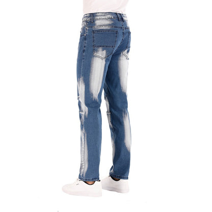 Herrjeans Straight Fit Stretch – Tvättad Vintage Denim Mellanhög Midja 2 Färger 28–42 2026