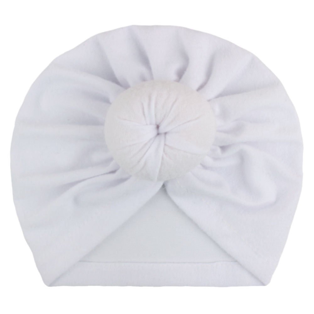 Babyturbanhatt med Knut – Enfärgad Andningsbar Varm Vindtät 11 Färger Unisex 1–2 År x-18129 2026