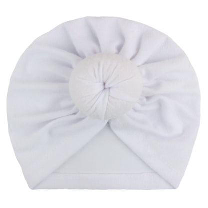 Babyturbanhatt med Knut – Enfärgad Andningsbar Varm Vindtät 11 Färger Unisex 1–2 År x-18129 2026
