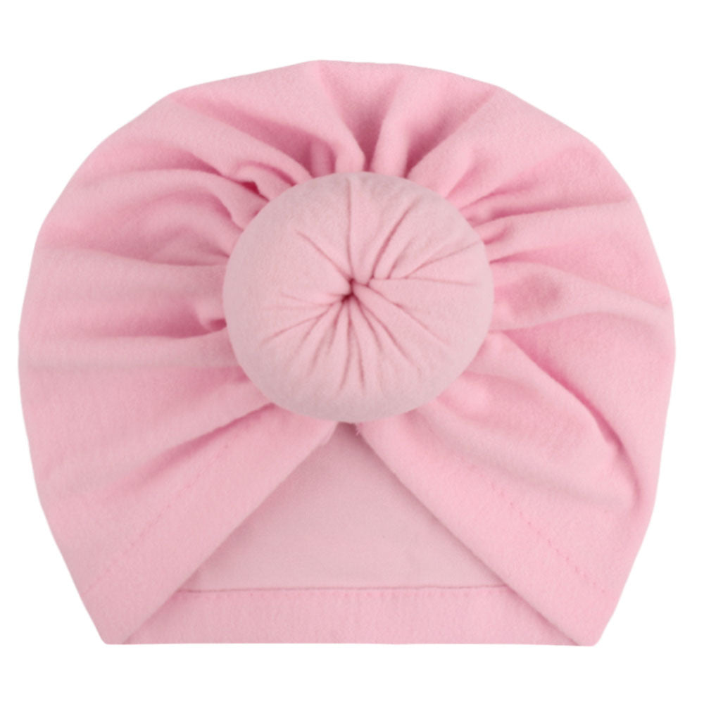 Babyturbanhatt med Knut – Enfärgad Andningsbar Varm Vindtät 11 Färger Unisex 1–2 År x-18129 2026