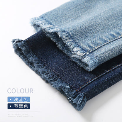 Ankle Jeans Dam Hög Midja Stretch – Tunn Pencil Tight Sommarjeans 2 Färger 2026