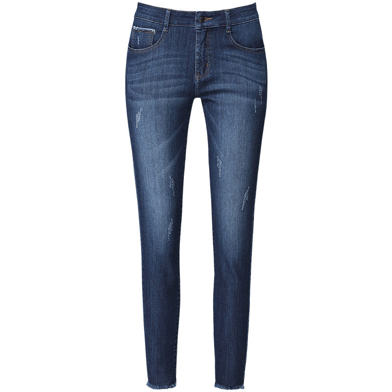 Ankle Jeans Dam Hög Midja Stretch – Tunn Pencil Tight Sommarjeans 2 Färger 2026