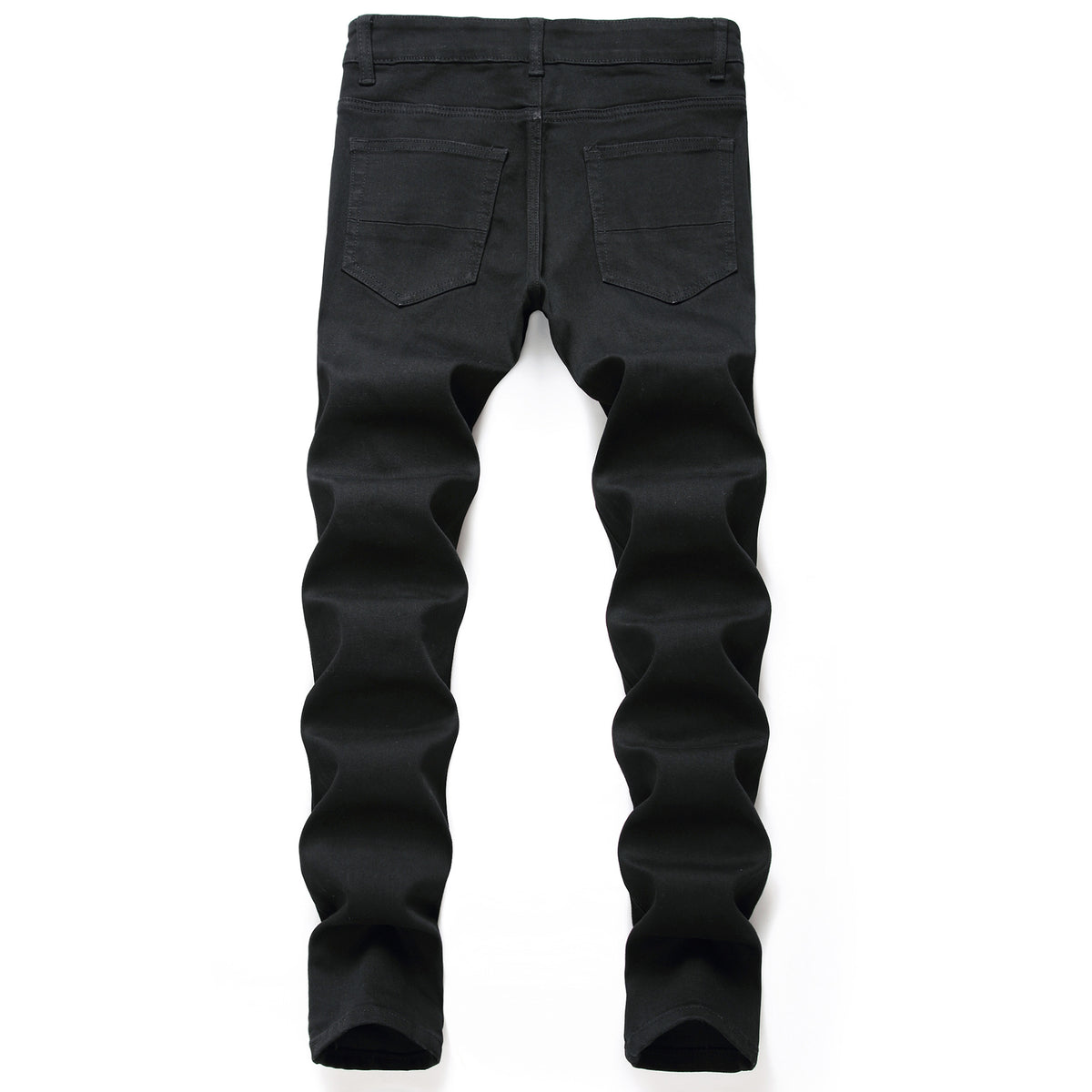 Herrjeans Slim Straight Fit Ripped – Distressed Denim Street Style Blå-Svart 28–40 2026