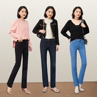 Damjeans High Waist Straight Leg Loose Fit – Indigo, Svart & Ljusblå för Dam 2026