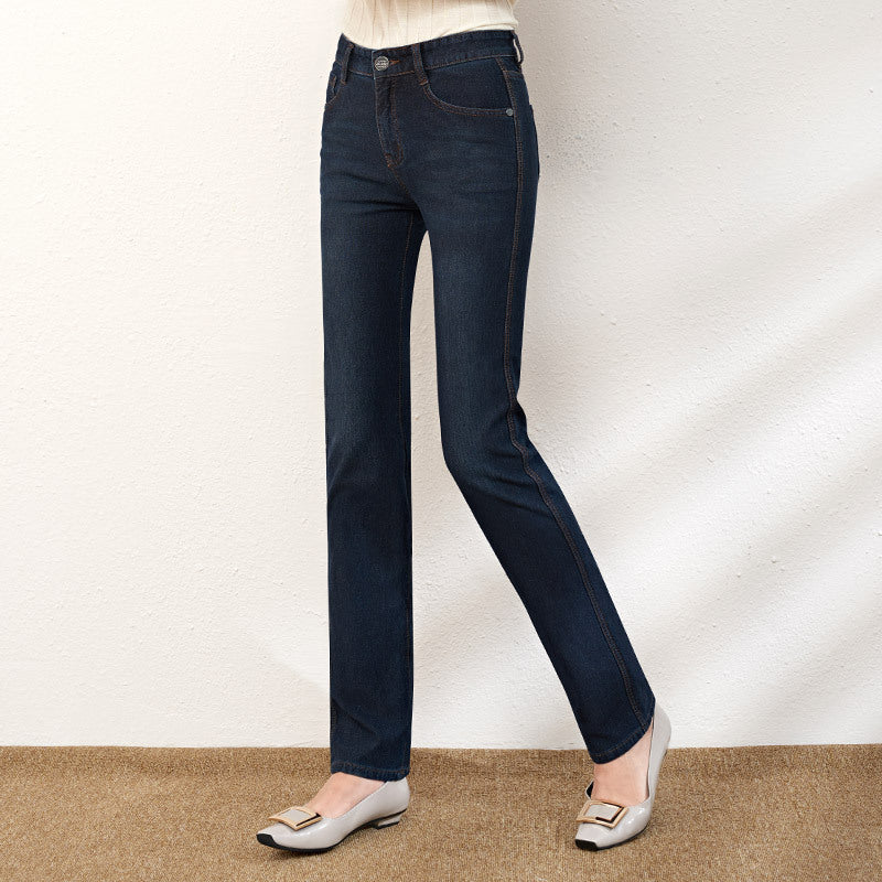 Damjeans High Waist Straight Leg Loose Fit – Indigo, Svart & Ljusblå för Dam 2026