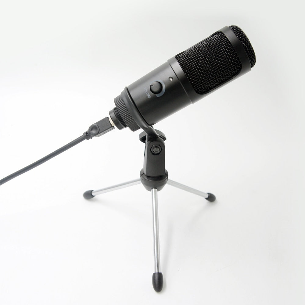 Streaming USB-kondensatormikrofon i metall