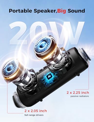 BolaButty Bluetooth-högtalare – 20W HD, IPX5, 24h Speltid, TWS, RGB-ljus, 12 Färger