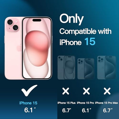 JETech Skärmskydd iPhone 15–17-serien – Härdat glas 9H, HD-klar, anti-fingeravtryck, 3-pack