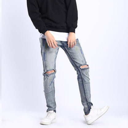 Herrjeans Ripped Slim Fit Stretch – High Street Style för Herr 2026
