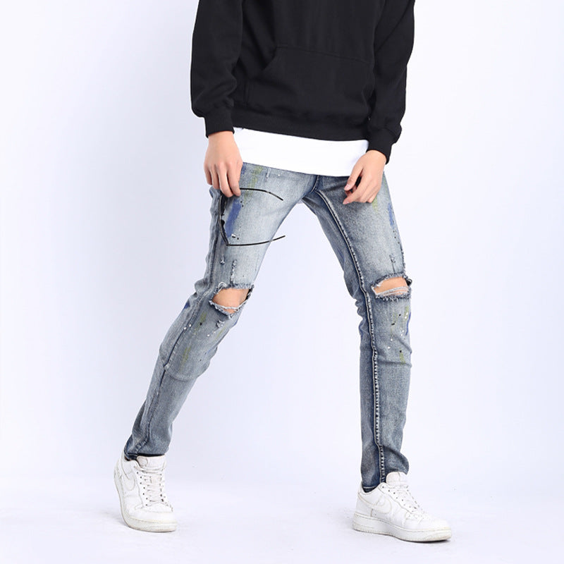 Herrjeans Ripped Slim Fit Stretch – High Street Style för Herr 2026