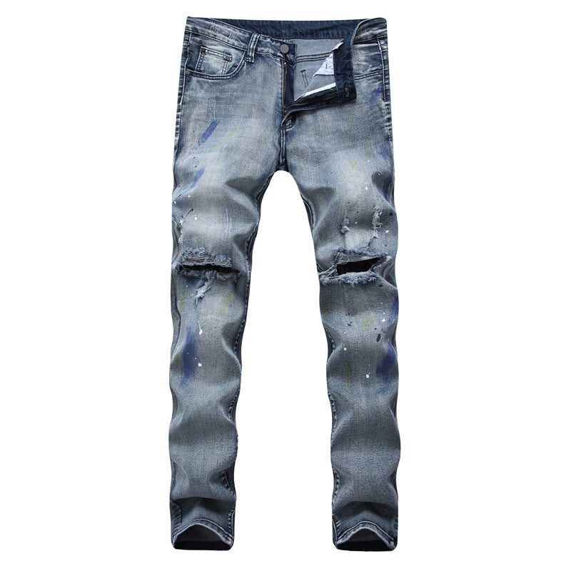 Herrjeans Ripped Slim Fit Stretch – High Street Style för Herr 2026