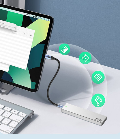 100W USB-C Datakabel – 20 Gbps Snabbladdning, 4K Skärmspegling och Höghastighetsöverföring