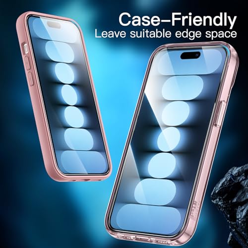 JETech Skärmskydd iPhone 15–17-serien – Härdat glas 9H, HD-klar, anti-fingeravtryck, 3-pack