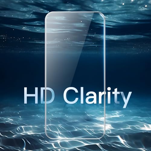 JETech Skärmskydd iPhone 15–17-serien – Härdat glas 9H, HD-klar, anti-fingeravtryck, 3-pack